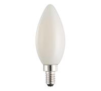 Eglo Lot de 3 ampoules LED E14 verre dépoli, lampe bougie à économie d'énergie classe énergétique A, 2,2 watts, 470 lumens, blanc chaud, 2700 kelvins, C35, blanc opaque, Ø 3,5 cm