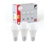 Eglo Lot de 3 ampoules LED E27, ampoules standard, 8 watts chacune, lumière blanche chaude, 3000 K, 1055 lumens, lampe A60, verre opaque, Ø 6 cm