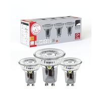 Eglo Lot de 3 ampoules LED GU10, 3 spots LED à réflecteur, lampes à réflecteur de 3 watts chacune, lumière blanche chaude, 3000 K, 250 lumens, ampoule Ø 5 cm