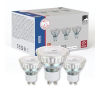 EGLO Lot de 3 ampoules LED GU10, lampes réflecteur, spots de 4,5 watts chacun (équivalent 30 watts), blanc neutre, 4000 Kelvin, Ø 5 cm