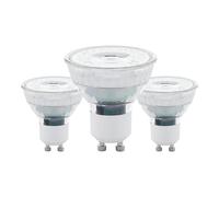 Eglo Lot de 3 ampoules LED GU10, lampes réflecteur, spots de 4,5 watts chacun (équivalent 50 watts), 345 lumens, blanc chaud, 2700 Kelvin, Ø 5 cm