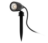 EGLO Lot de 3 lampes d'extérieur LED Smart Home avec piquet Nema 1-C, éclairage de parterre avec ancrage, lampe extérieure en plastique noir transparent, blanc chaud/blanc froid, RVB, IP44