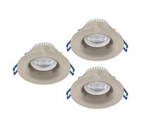 Eglo lot de 3 spots encastrables Salabate Ø 8,8 cm, plafond salle pour bain