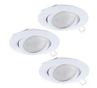 Eglo Lot de 3 spots encastrables Tedo, ensemble de spots en fonte
