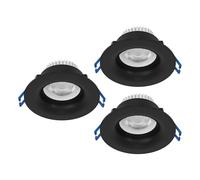 Eglo lot de 3 spots encastrés Salabate Ø 8,8 cm, plafond salle pour bain