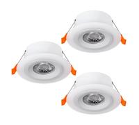 Eglo Lot de 3 spots LED encastrable Calonge, luminaire encastré rond pour