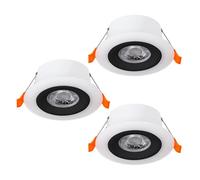 Eglo Lot de 3 spots LED encastrable Calonge, luminaire encastré rond pour