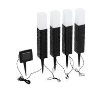 Eglo Lot de 4 lampadaires extérieurs solaires Z_Solar, lampes de chemin