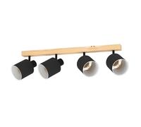 Eglo Luminaire plafonnier Batallas avec 4 spots orientables en noir et