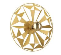 Eglo Luminaire plafonnier Castanuelo, applique murale élégante et rétro, lampe de plafond en métal doré en forme géométrique, douille E27, Ø 42,5 cm