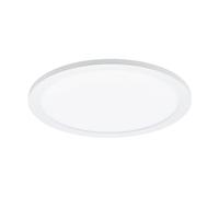 Eglo Luminaire plafonnier en saillie Sarsina, panneau LED dimmable en aluminium et plastique, lampe de plafond ronde pour cuisine, lumière blanche neutre, Ø 30 cm