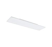 Eglo Luminaire plafonnier en saillie Turcona, panneau LED en métal et plastique, lampe de plafond sans encadrement pour salon et couloir, lumière blanche chaude, 120 x 30 cm
