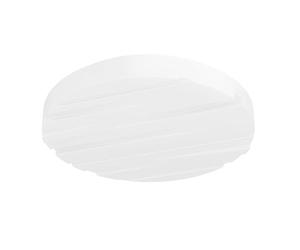 Eglo Luminaire plafonnier Ferentino, panneau LED rond avec décor, lampe de plafond pour couloir et cuisine, plastique et métal blanc, blanc chaud, Ø 28 cm
