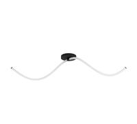 Eglo Luminaire plafonnier LED Banderillas, lampe de plafond minimaliste, éclairage pour salon, cuisine et couloir en acier et plastique, blanc chaud, 116 cm
