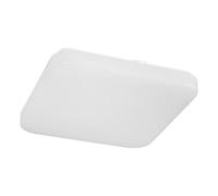 Eglo Luminaire plafonnier LED Pogliola, lampe de plafond avec dip switch, éclairage cuisine, panneau en métal et plastique en blanc, blanc chaud - neutre - froid, 33x33 cm