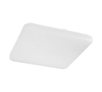 Eglo Luminaire plafonnier LED Pogliola, lampe de plafond avec dip switch, éclairage cuisine, panneau en métal et plastique en blanc, blanc chaud - neutre - froid, 43x43 cm