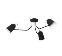 Eglo Luminaire plafonnier Loreto, lampe de plafond scandinave avec 3 spots