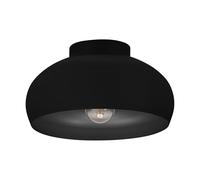 Eglo Luminaire plafonnier Mogano 2, lampe de plafond au style industriel, éclairage pour salon et couloir en métal noir, douille E27