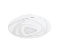 EGLO Luminaire plafonnier Palagiano, panneau LED rond, lampe de plafond en saillie pour bureau, couloir et cuisine, plastique blanc, blanc neutre, Ø 38 cm