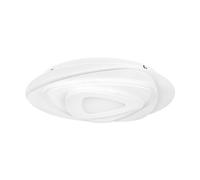 EGLO Luminaire plafonnier Palagiano, panneau LED rond, lampe de plafond en saillie pour bureau, couloir et cuisine, plastique blanc, blanc neutre, Ø 38 cm