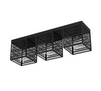 Plafonnier PIEDRITAS E27 3X40W en acier noir 730x180x205mm