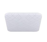 Eglo Luminaire plafonnier Rende, panneau LED carré avec décor géométrique, lampe de plafond pour couloir et cuisine, plastique et métal blanc et doré, blanc chaud, 38 x 38 cm