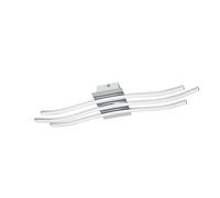 EGLO Luminaire plafonnier Roncade à 3 panneaux LED, lustre en aluminium et acier, lampe de salon chromé