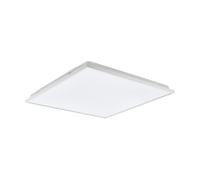 Eglo Luminaire plafonnier Urtebieta, panneau LED en métal avec surface éclairée en plastique, lampe de plafond pour cuisine et bureau, blanc neutre, 59,5 cm