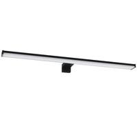 Eglo Luminaire salle de bain LED Pandella 2, lampe à pince pour miroir, applique murale en aluminium et plastique noir, éclairage IP44, blanc neutre, 60 cm
