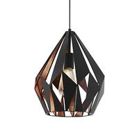 EGLO Lampe suspendue Carlton 1 Couleur de cuivre et noir 49254