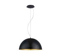 EGLO Lustre GAETANO 1, 1 suspension à flamme, lampe suspendue en acier, couleur : noir, or, douille : E27, Ø : 53 cm