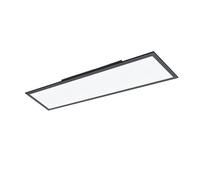 Eglo Panneau LED Salobrena 1, plafonnier plat, 4700 lumens, lampe de plafond pour bureau et cuisine, éclairage aluminium noir, blanc neutre, 120 x 30 cm