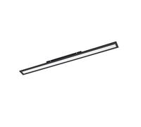 Eglo Panneau LED Salobrena 1, plafonnier plat, 4700 lumens, lampe pour bureau et cuisine, éclairage plafond aluminium noir, blanc neutre, 120 x 10 cm