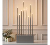 Eglo Photophore Lampe de Table LED pour Noël Advent Décoration Bois Gris 60 cm