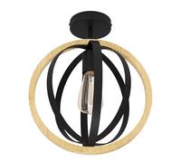 Eglo Plafonnier Basildon, lampe de plafond rond pour salon et chambre