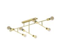 Eglo Plafonnier Belsiana 1 à 8 flammes, luminaire intérieur en laiton brossé, lampe de plafond pour salon et chambre à coucher, douille E27