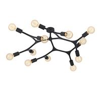 Eglo Plafonnier Bocadella 1-12 Ampoules - Style Industriel - Moderne - Extravagant - en Acier Noir - 98319