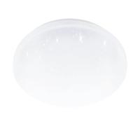 Eglo Plafonnier chambre LED Pogliola-E, lampe en saillie effet crystal, éclairage de plafond, spot en métal et plastique blanc, blanc chaud, Ø 22 cm