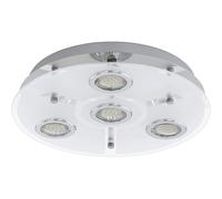 Eglo - Plafonnier Cisano 2 13531 Avec 4 LED GU10 De 2,5 W, Diamètre: 35 CM,