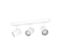 Eglo Plafonnier Consuma 1, 3 spots orientables, lampe de plafond pour salle de bains, luminaire en acier blanc, douille GU10, IP44