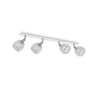 Eglo Plafonnier Cossano-Spot, lampe de plafond 4 flammes, applique murale
