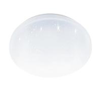 EGLO Plafonnier cuisine LED Pogliola-E, lampe en saillie effet crystal, éclairage de plafond, spot en métal et plastique blanc, blanc neutre, Ø 22 cm