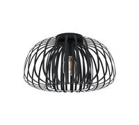 Eglo Plafonnier Encinitos, lampe de plafond pour salon et chambre, luminaire en métal noir, éclairage avec douille E27, Ø 45 cm