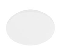 Eglo Plafonnier extérieur LED Approdo, 4600 lumens, lampe de plafond pour terrasse et balcon, luminaire en plastique blanc, IP54, blanc chaud, Ø 43 cm