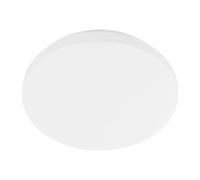 Eglo Plafonnier extérieur LED Approdo, lampe de plafond avec détecteur de mouvement, éclairage d'extérieur pour balcon et terrasse, plastique blanc, IP54, blanc chaud, Ø 31 cm