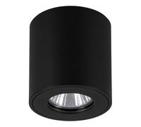 EGLO Plafonnier extérieur Torrecola, lampe d'extérieur en aluminium noir, spot de plafond pour entrée et terrasse, douille GU10, IP44, ⌀ 8 cm