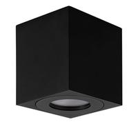 Eglo Plafonnier extérieur Torrecola, lampe d'extérieur en aluminium noir, spot de plafond pour entrée et terrasse, douille GU10, IP44, 8x8 cm