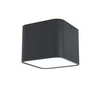 Eglo Plafonnier Grimasola, lampe à 1 flamme en aluminium, acier et plastique, luminaire de plafond noir et blanc, lampe de montage avec douille E27, L x l 14 cm