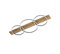 Eglo Plafonnier Led Boyal, 3 Ampoules, Lampe de Salon Vintage, Rustique, Moderne, Lampe de Cuisine en Acier, Bois et Plastique, Lampe de Couloir en Noir, Marron, Blanc, L 101 cm