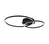 Eglo Plafonnier LED connecté Mottafollone, ZigBee, app et commande vocale Alexa, couleur de lumière réglable (blanc chaud - blanc froid), plafonnier en noir, 41,5 x 29 cm